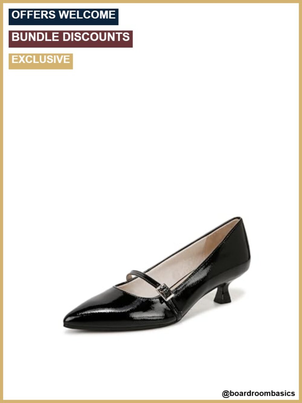LifeStride Madelyn Mary Jane Pump Women's Kitten Heel Pointed Toe Faux Leather